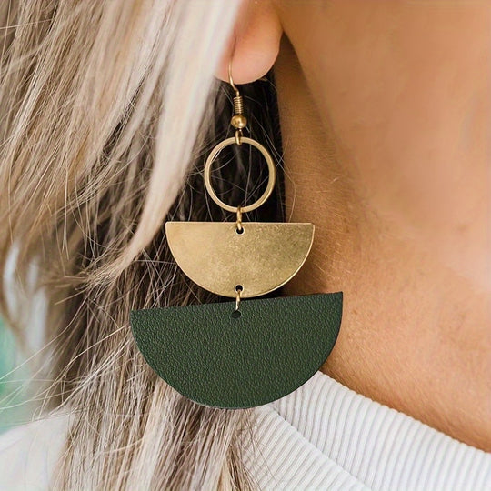 Trendy Semi-Circular Hoop Earrings
