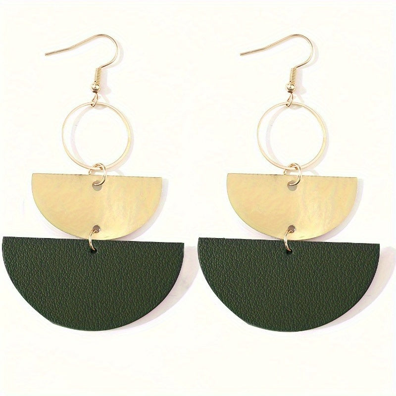 Trendy Semi-Circular Hoop Earrings