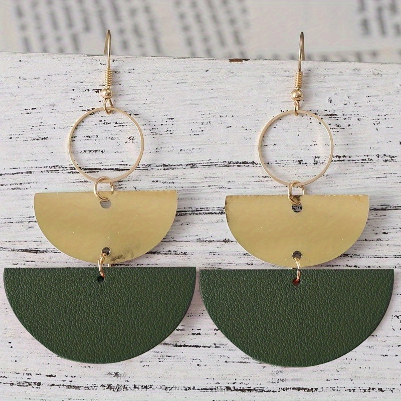 Trendy Semi-Circular Hoop Earrings