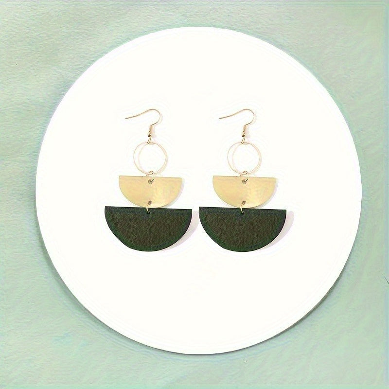 Trendy Semi-Circular Hoop Earrings