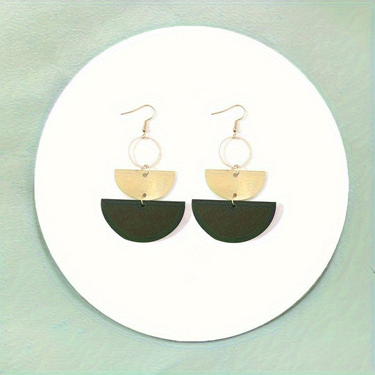 Trendy Semi-Circular Hoop Earrings