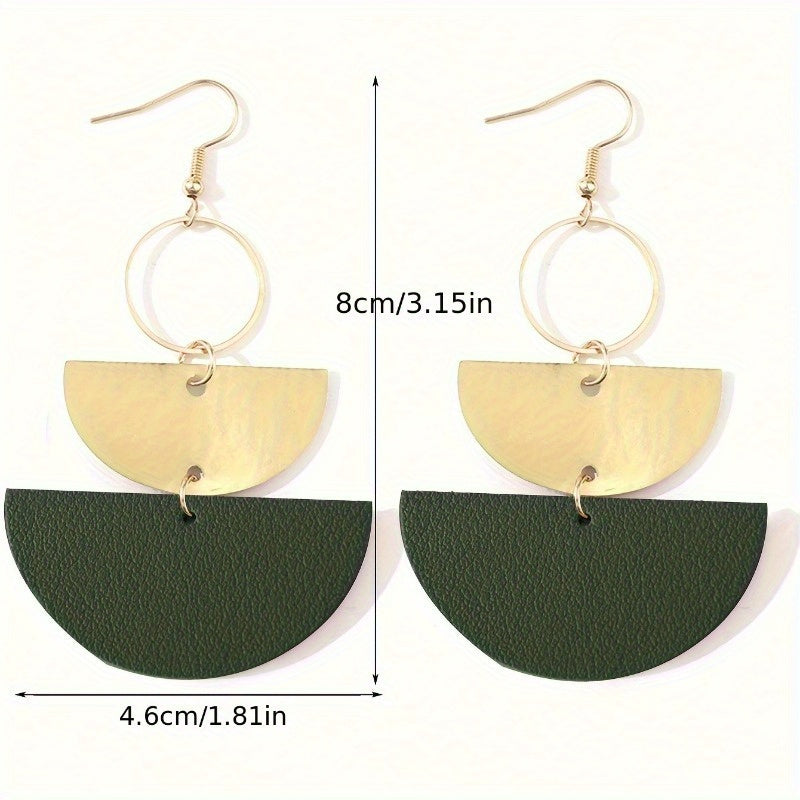 Trendy Semi-Circular Hoop Earrings