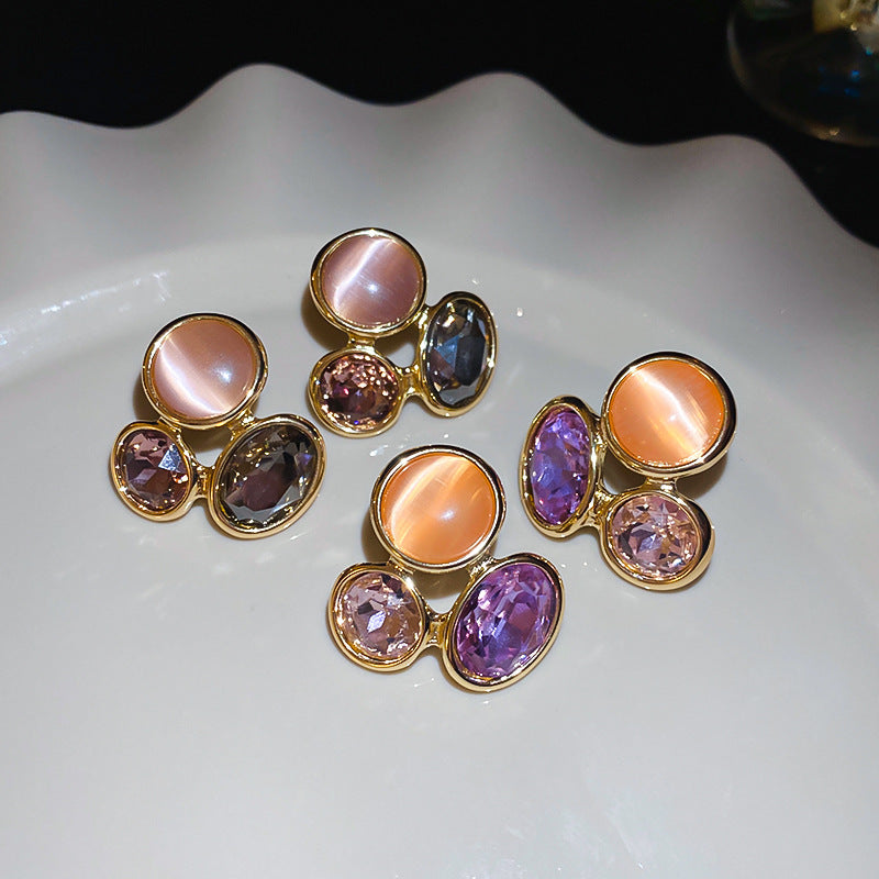 Stylish Oval Hollow Earrings