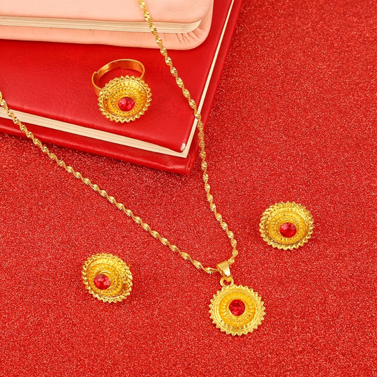 Modern Boho 24K Gold Plated Jewelry Set