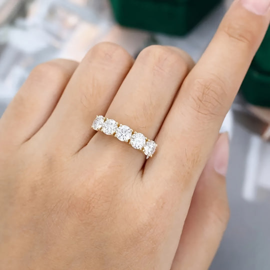Sparkling Gold-Tone Promise Ring