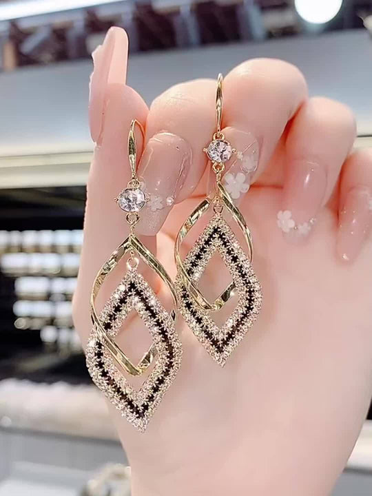 Stylish Double Layer Drop Earrings