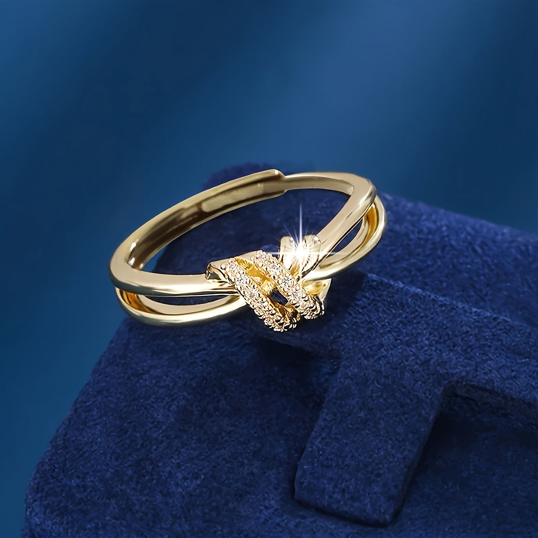 Adjustable Cubic Zirconia Cuff Ring