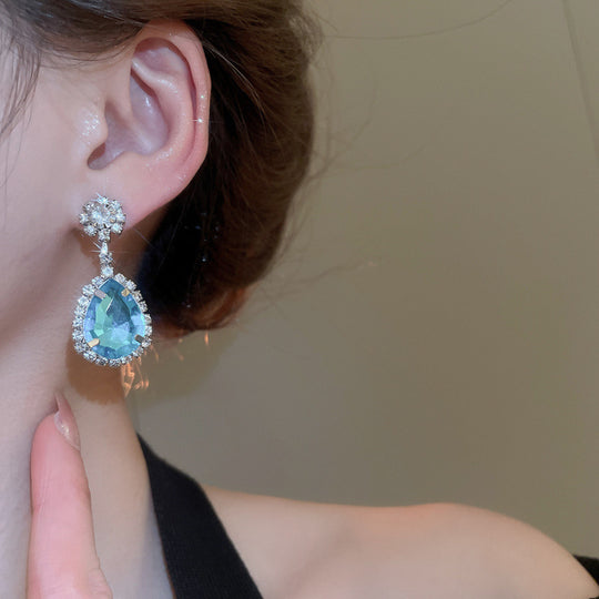Classic Rhinestone Teardrop Earrings