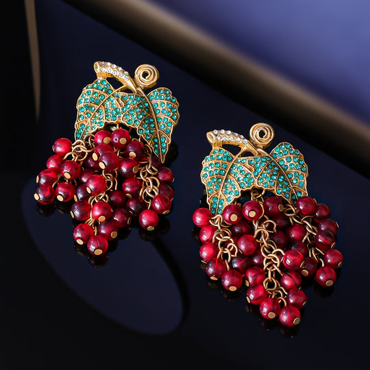 Stylish Grape Cluster Earrings