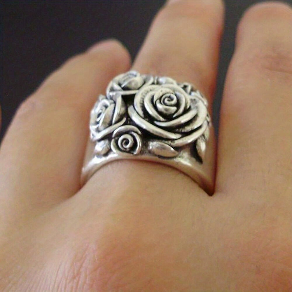 Retro Classic Rose Flower Ring