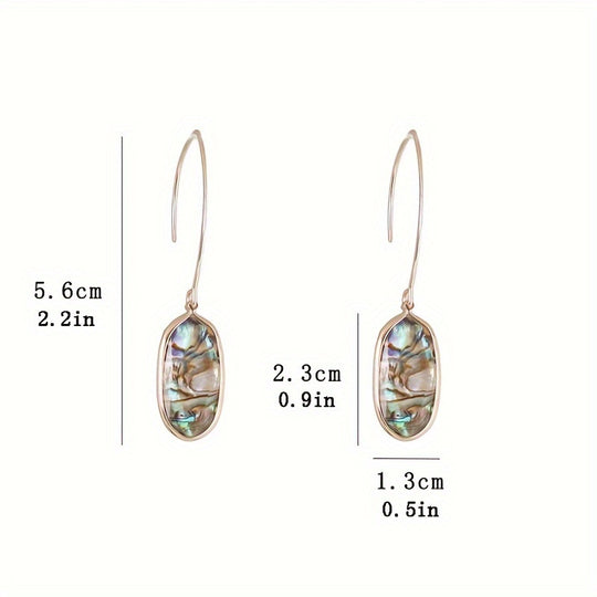 Abalone Shell Drop Earrings