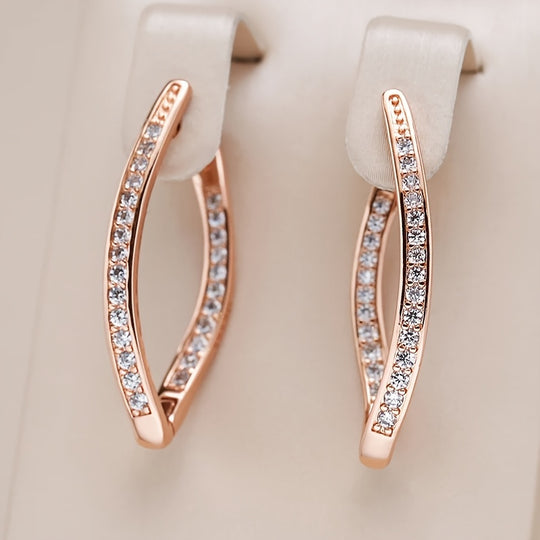 Elegant V-Shape Hoop Earrings