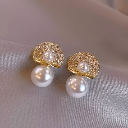 Elegant Faux Pearl Earrings