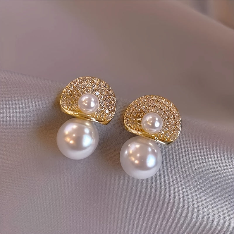 Elegant Faux Pearl Earrings