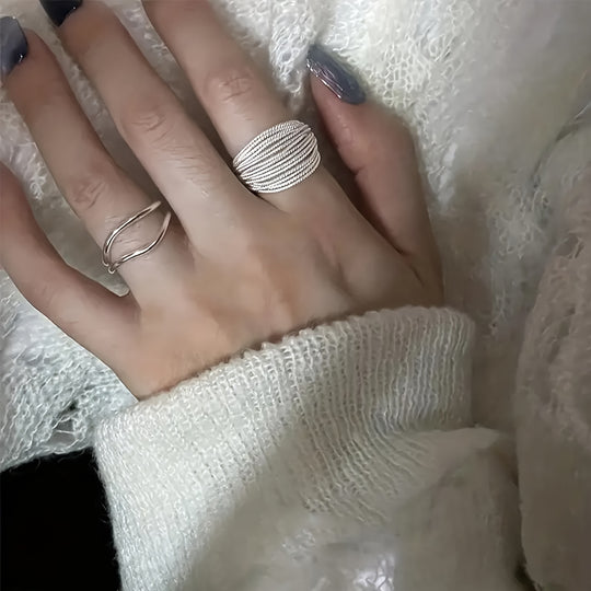 Chic Adjustable Multi-Band Open Ring