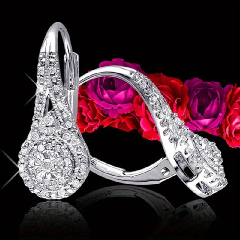 Elegant Cubic Zirconia Drop Earrings