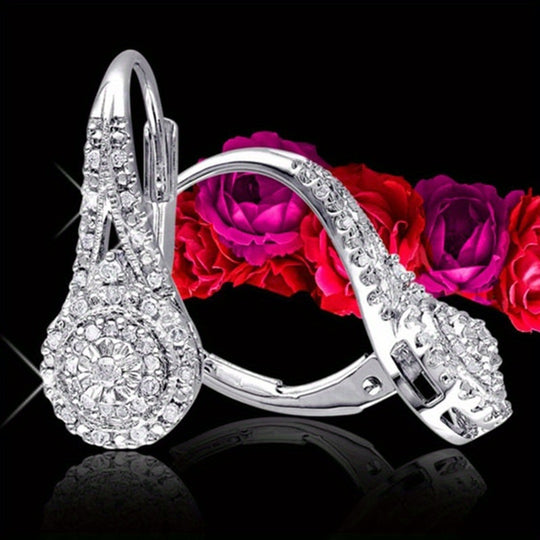 Elegant Cubic Zirconia Drop Earrings