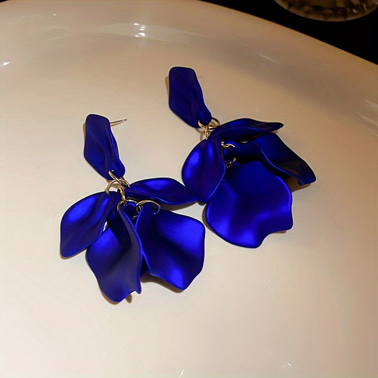 Trendy Elegant Petal Tassel Earrings