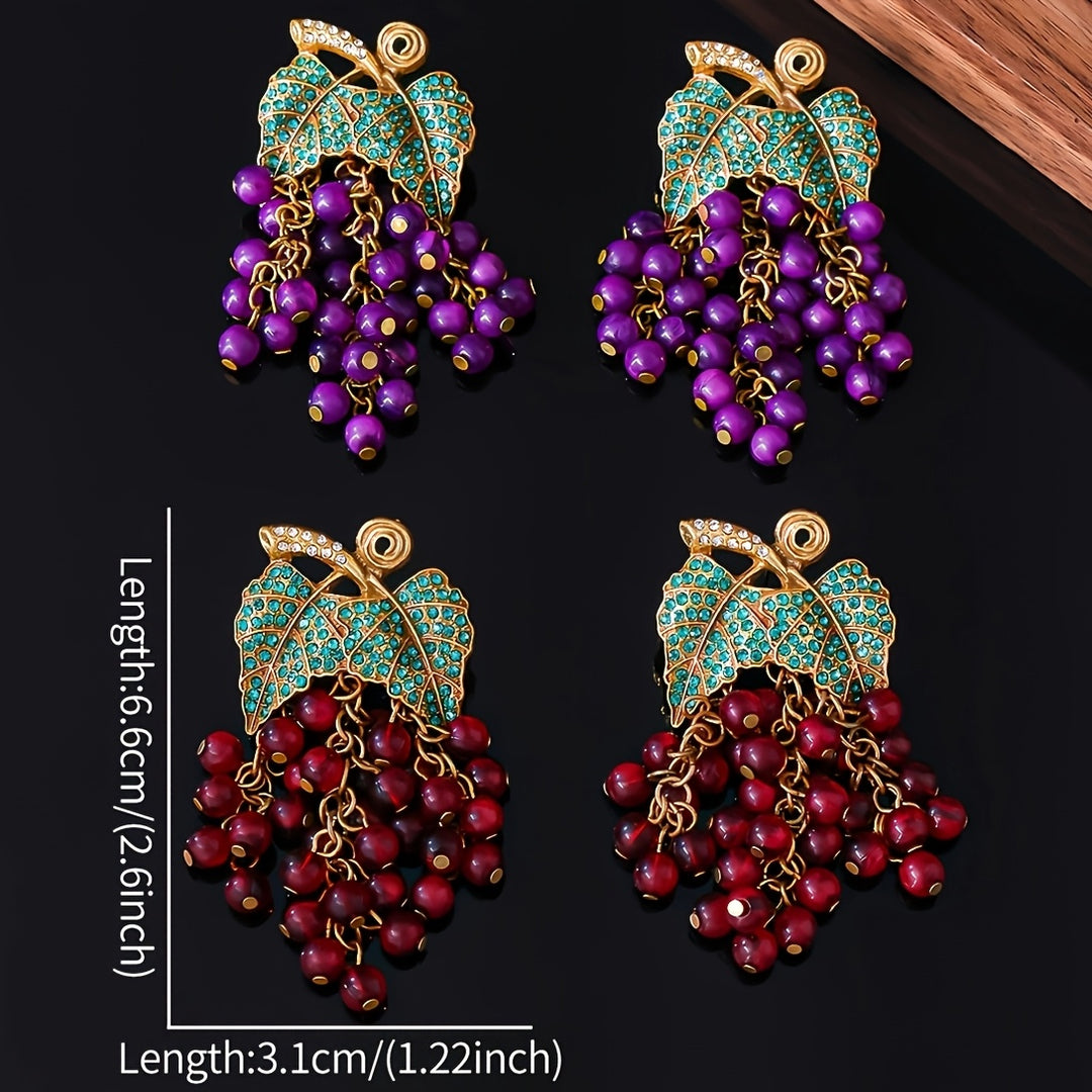 Stylish Grape Cluster Earrings