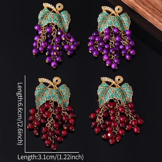 Stylish Grape Cluster Earrings