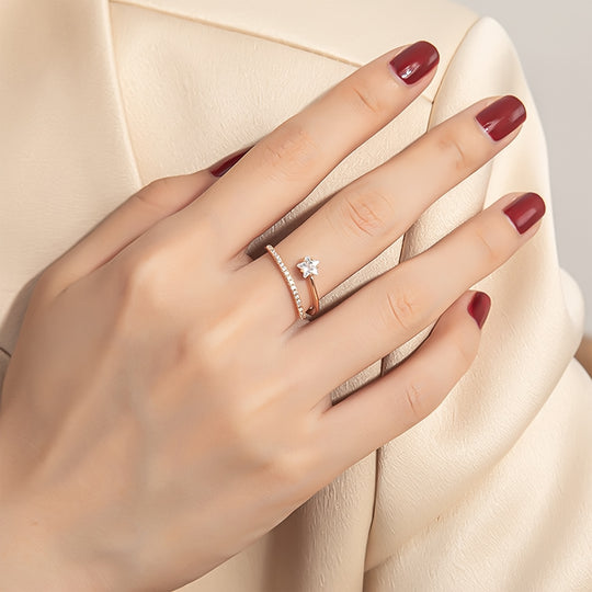 Adjustable Open Star Ring