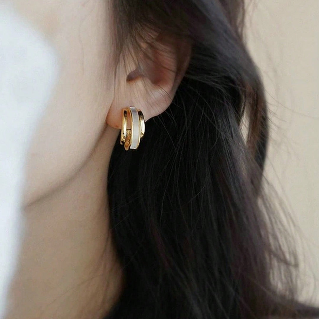 Stylish C-Shaped Earrings