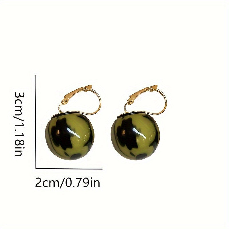 Round Resin Dangle Earrings