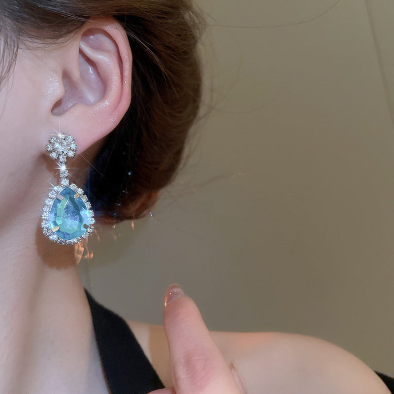 Classic Rhinestone Teardrop Earrings