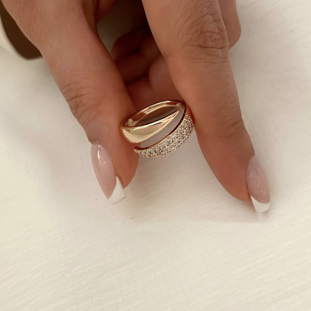 Fashionable Bohemian Zirconia Open Ring