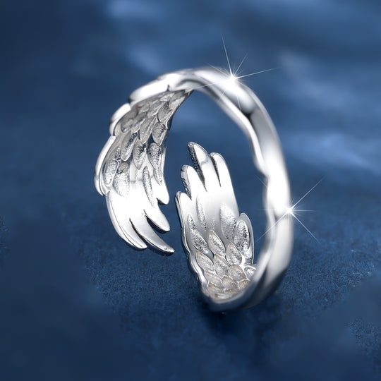 Unique Angel Wing Open Ring