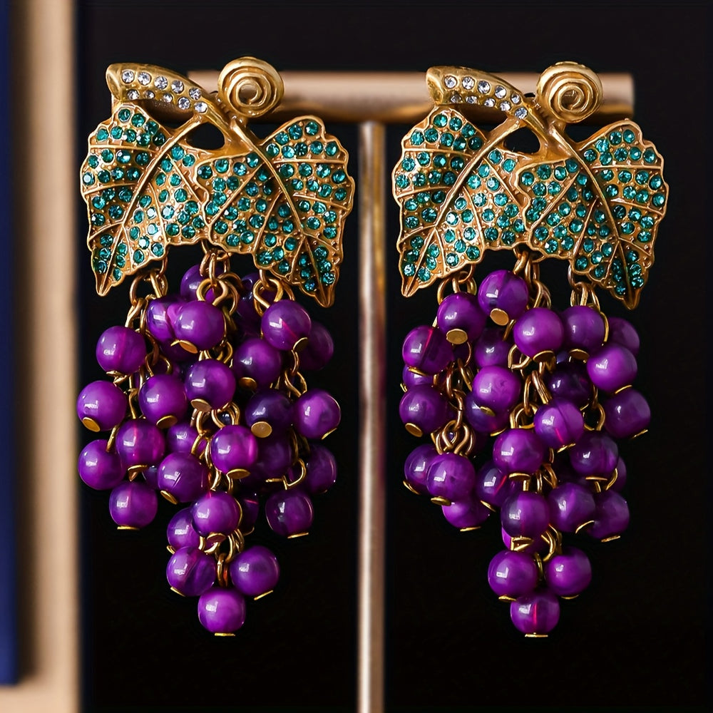 Stylish Grape Cluster Earrings