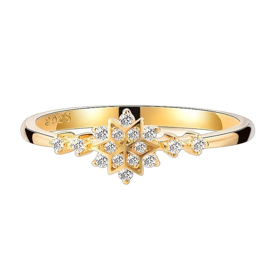 Timeless Zirconia Snowflake Ring