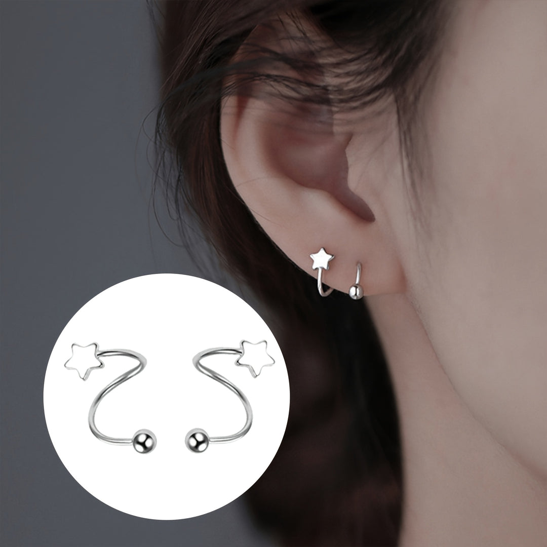 Chic Heart Screw Back Spiral Earrings