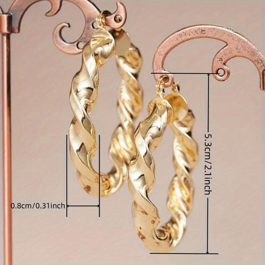 Stylish Twisted Hoop Earrings