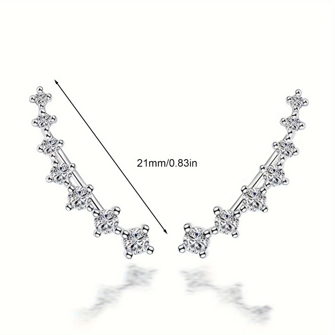 Stylish Seven Stone Design Earrings