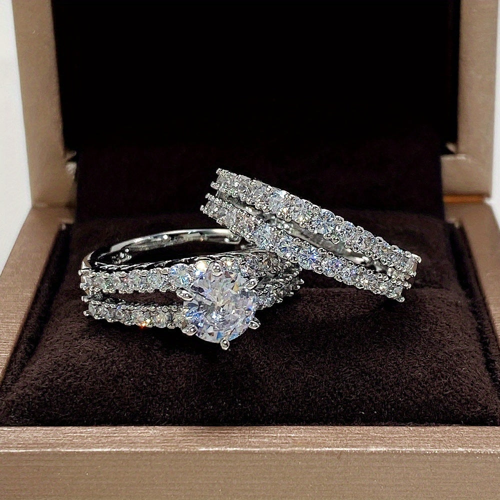 2-Piece Zirconia Engagement Ring