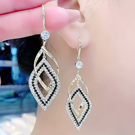 Stylish Double Layer Drop Earrings