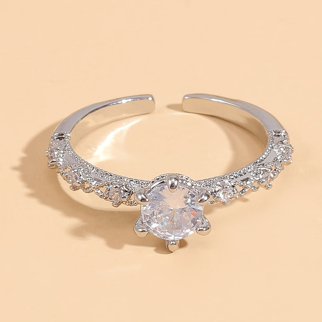 Elegant Timeless Synthetic Zirconia  Earrings