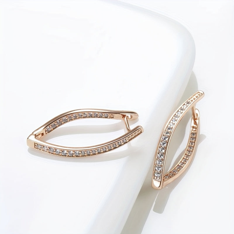 Elegant V-Shape Hoop Earrings