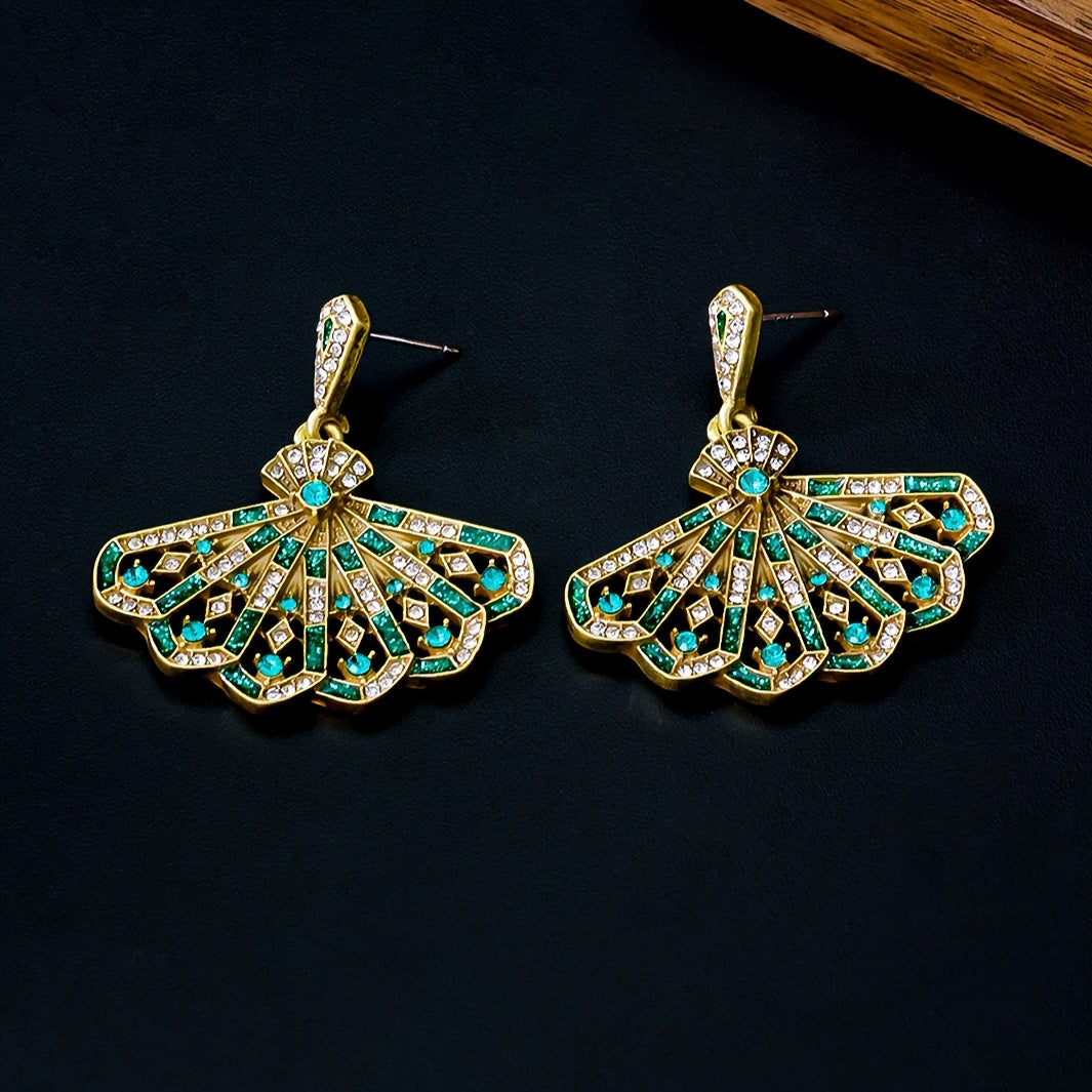 Classic Copper Alloy Earrings with Rhinestone