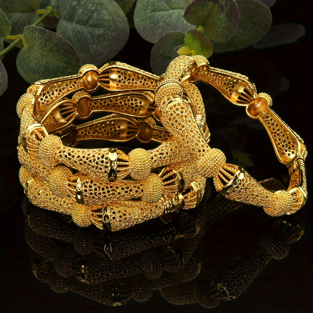 4Pcs Boho Hollow Out Bracelet Set