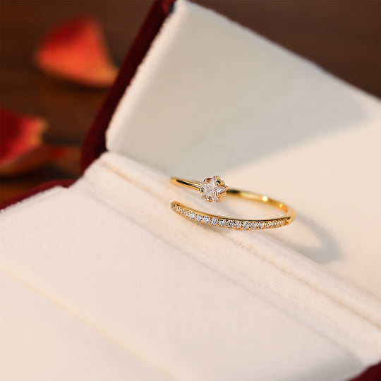 Adjustable Open Star Ring