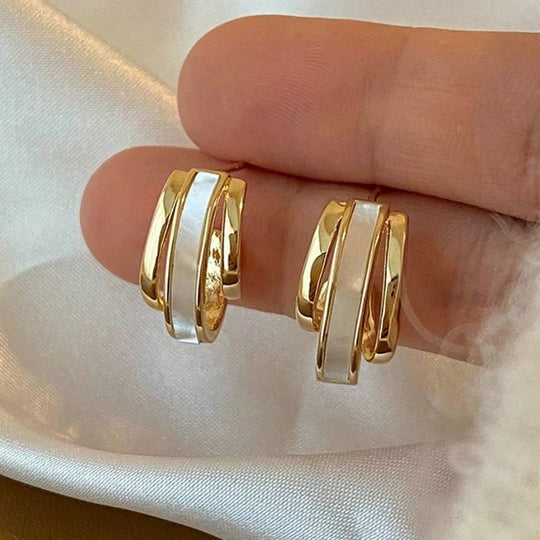 Stylish C-Shaped Earrings