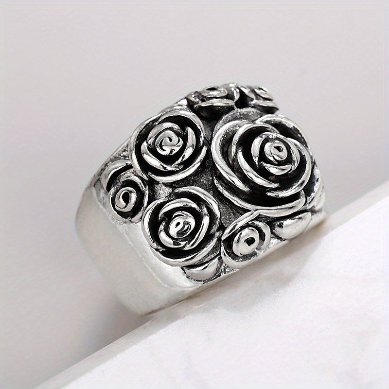Retro Classic Rose Flower Ring