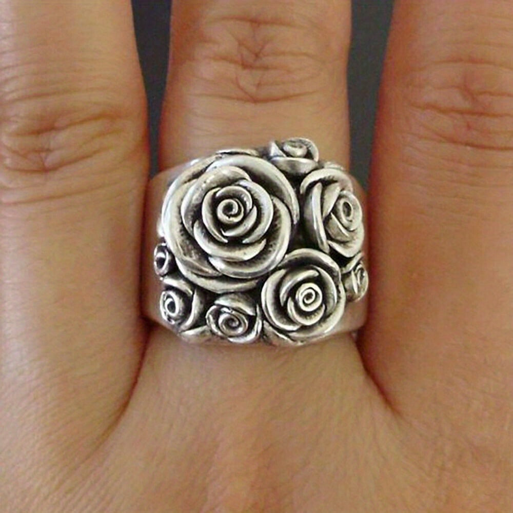 Retro Classic Rose Flower Ring