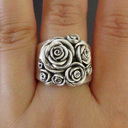 Retro Classic Rose Flower Ring