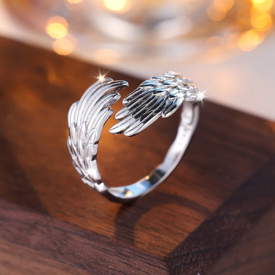 Unique Angel Wing Open Ring