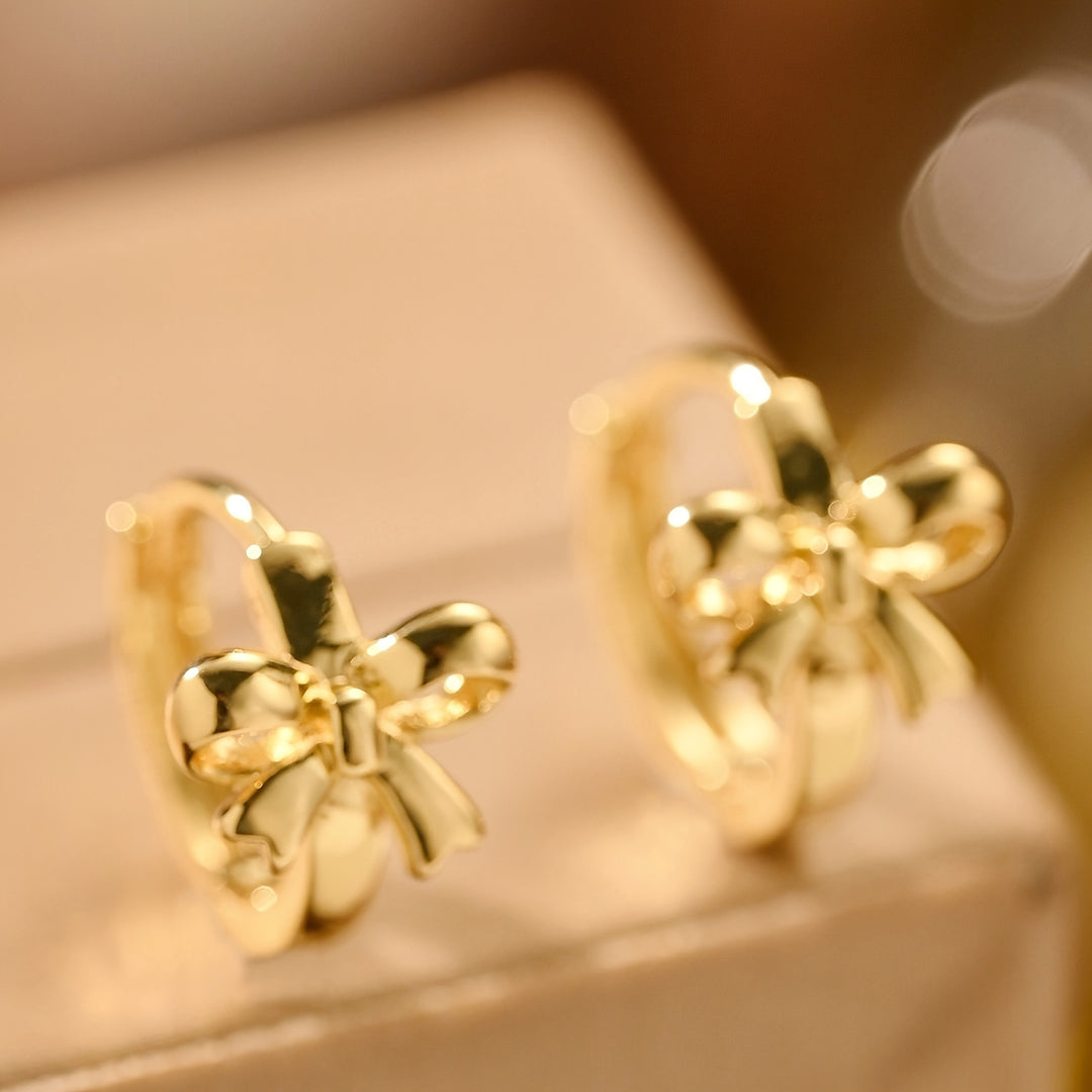 Classic Bow Hoop Earrings