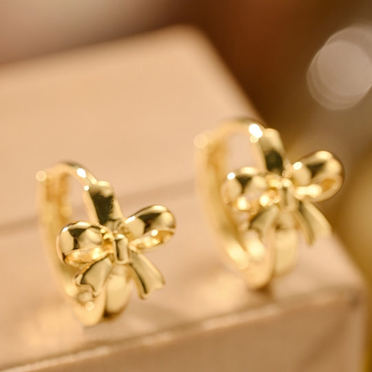 Classic Bow Hoop Earrings