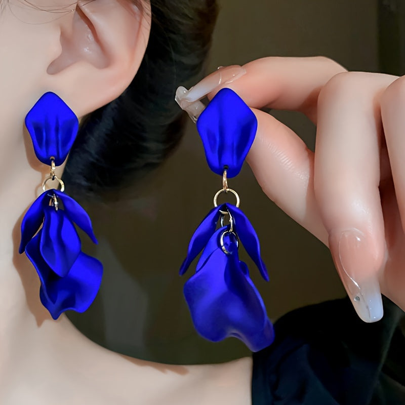 Trendy Elegant Petal Tassel Earrings